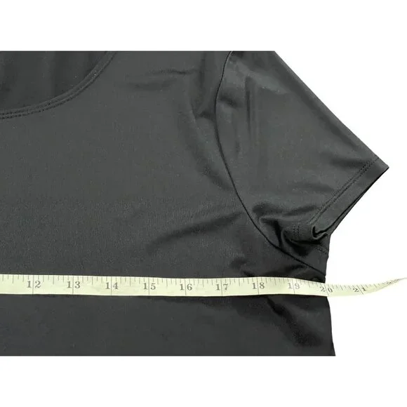 212 Collection Womens Scoop Neck T-Shirts 2-Pack Black & Orange Large - Picture 9 of 16